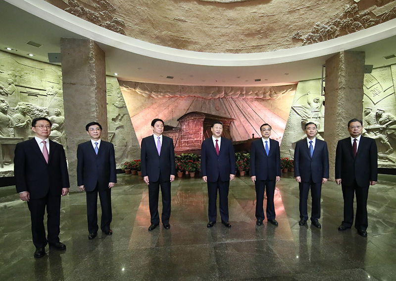 2017年10月31日，習(xí)近平在南湖革命紀(jì)念館參觀結(jié)束時(shí)發(fā)表重要講話。